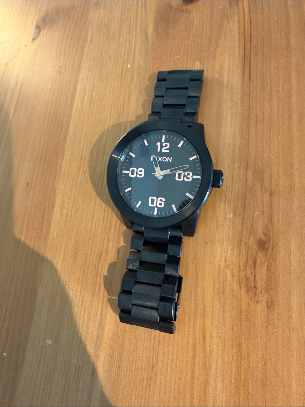 Nixon Black Stainless Link Bracelet Watch